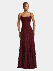 FLORAL COWL MAXI DRESS FOR WOMEN