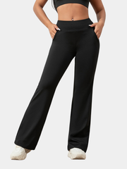 HIGH WAIST FLARE LEGGINGS FOR WOMEN