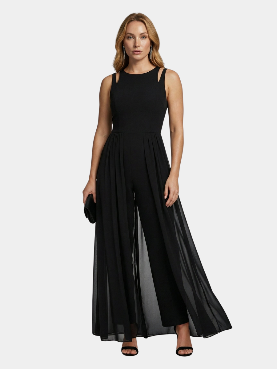 SLEEVELESS WIDE LEG JUMPSUIT FOR WOMEN