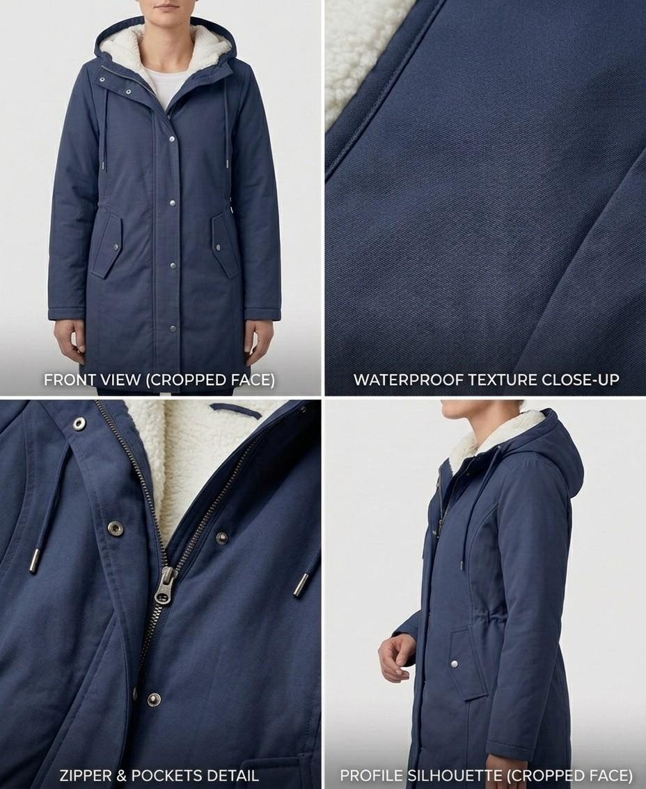 WINTER FLEECE-LINED PARKA FOR WOMEN