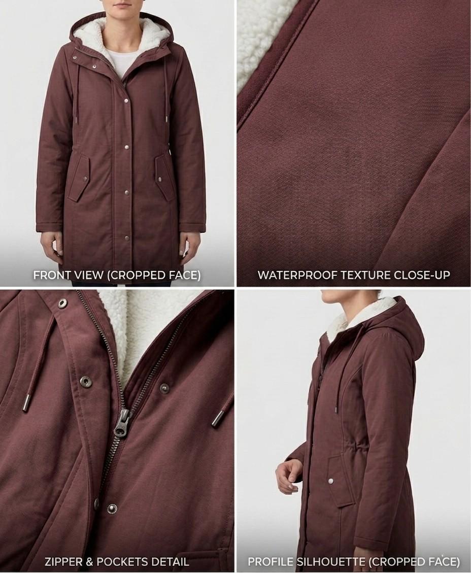 WINTER FLEECE-LINED PARKA FOR WOMEN