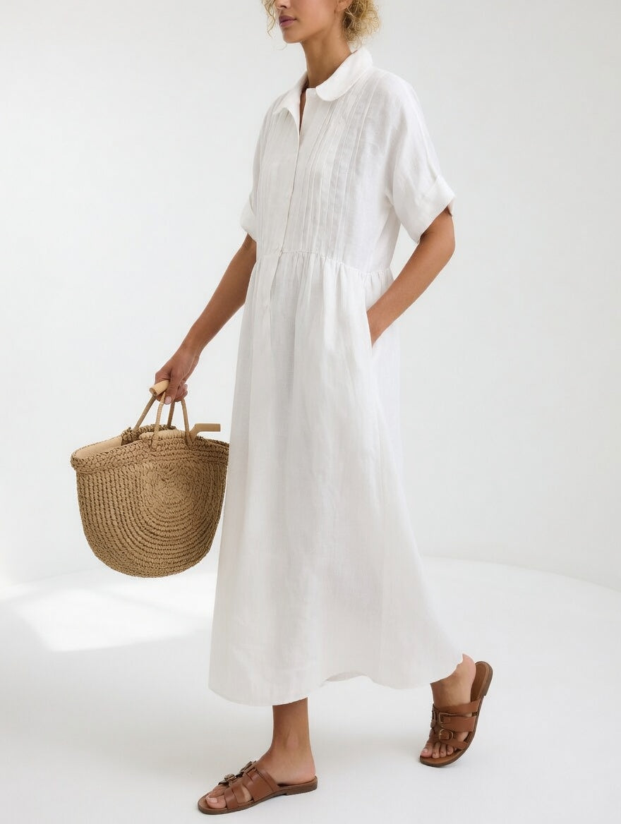 COTTON SHIRT DRESS FOR WOMEN
