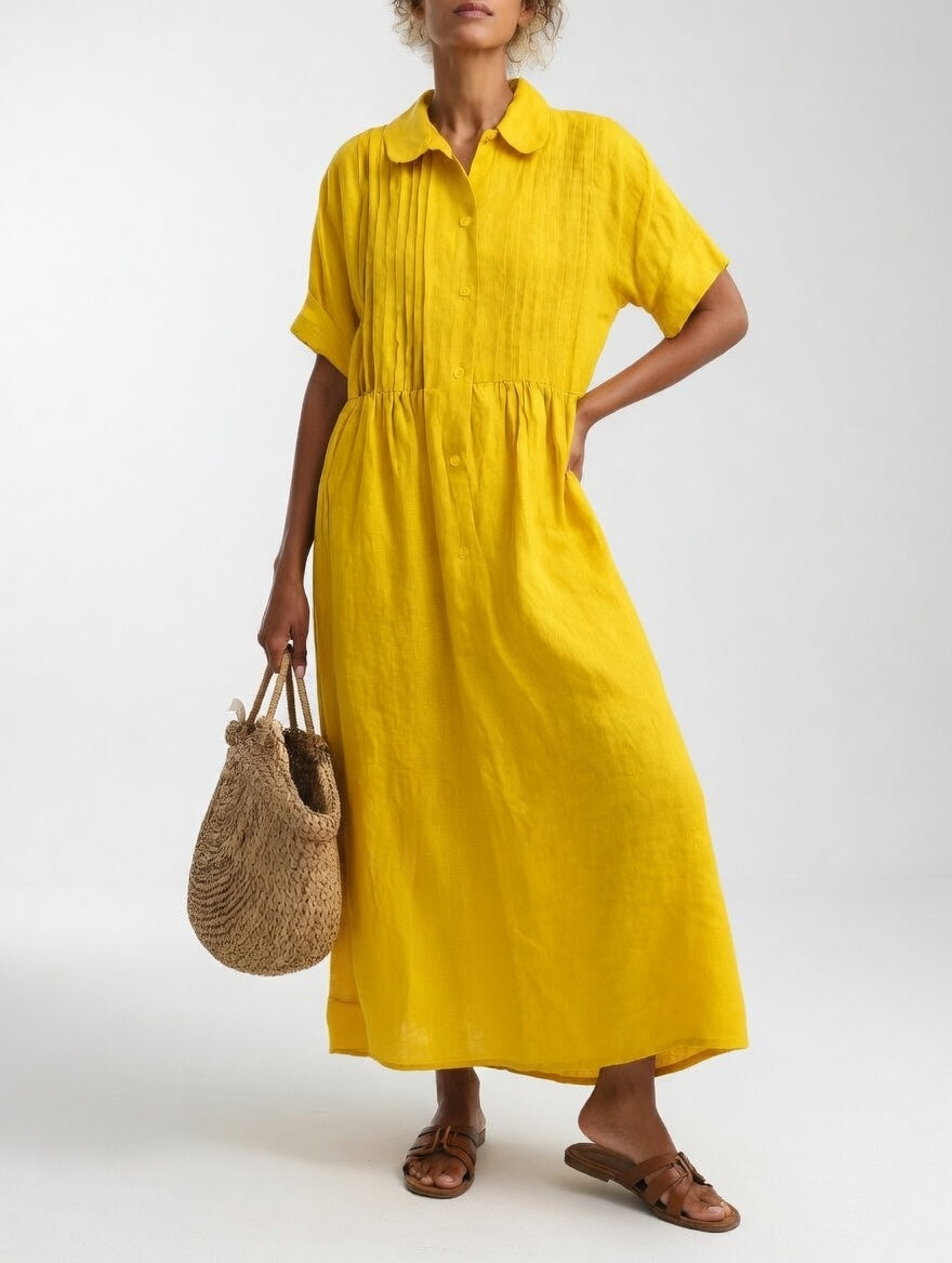 COTTON SHIRT DRESS FOR WOMEN