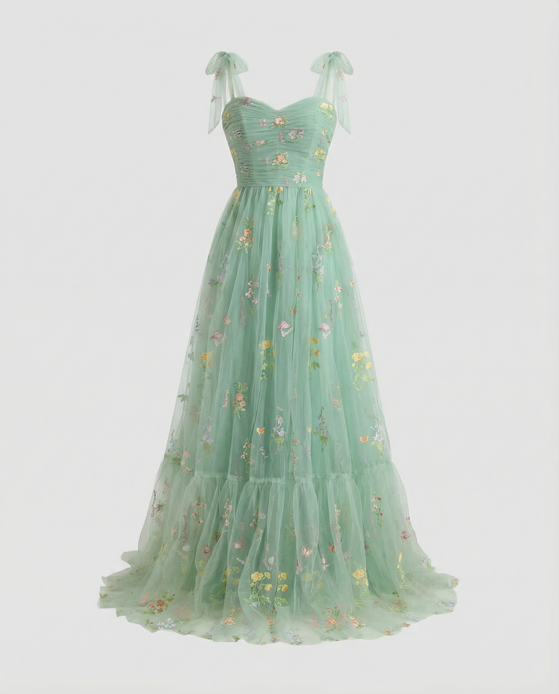 EMBROIDERED TULLE GOWN FOR WOMEN