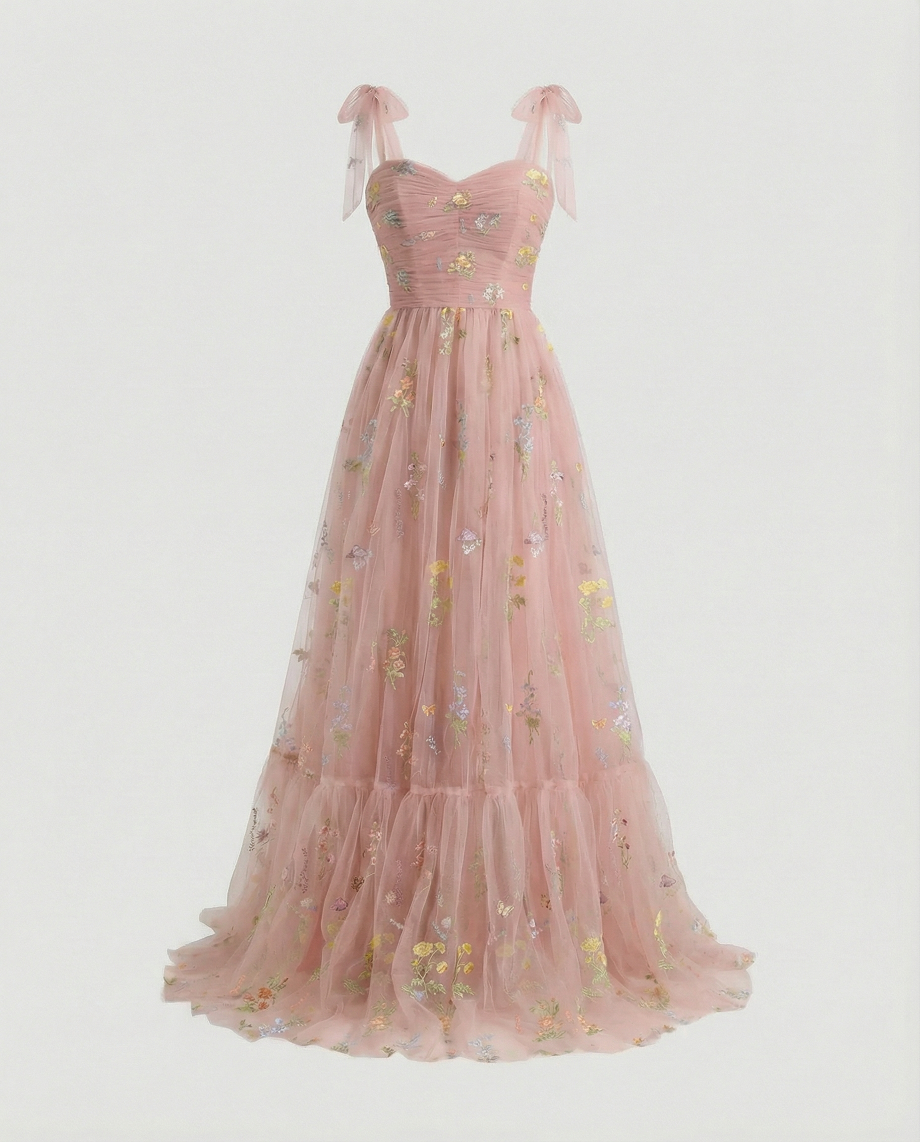 EMBROIDERED TULLE GOWN FOR WOMEN