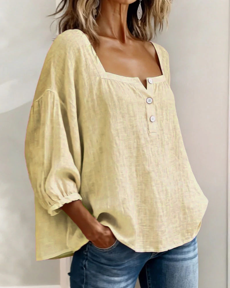 SQUARE NECK BLOUSE FOR WOMEN
