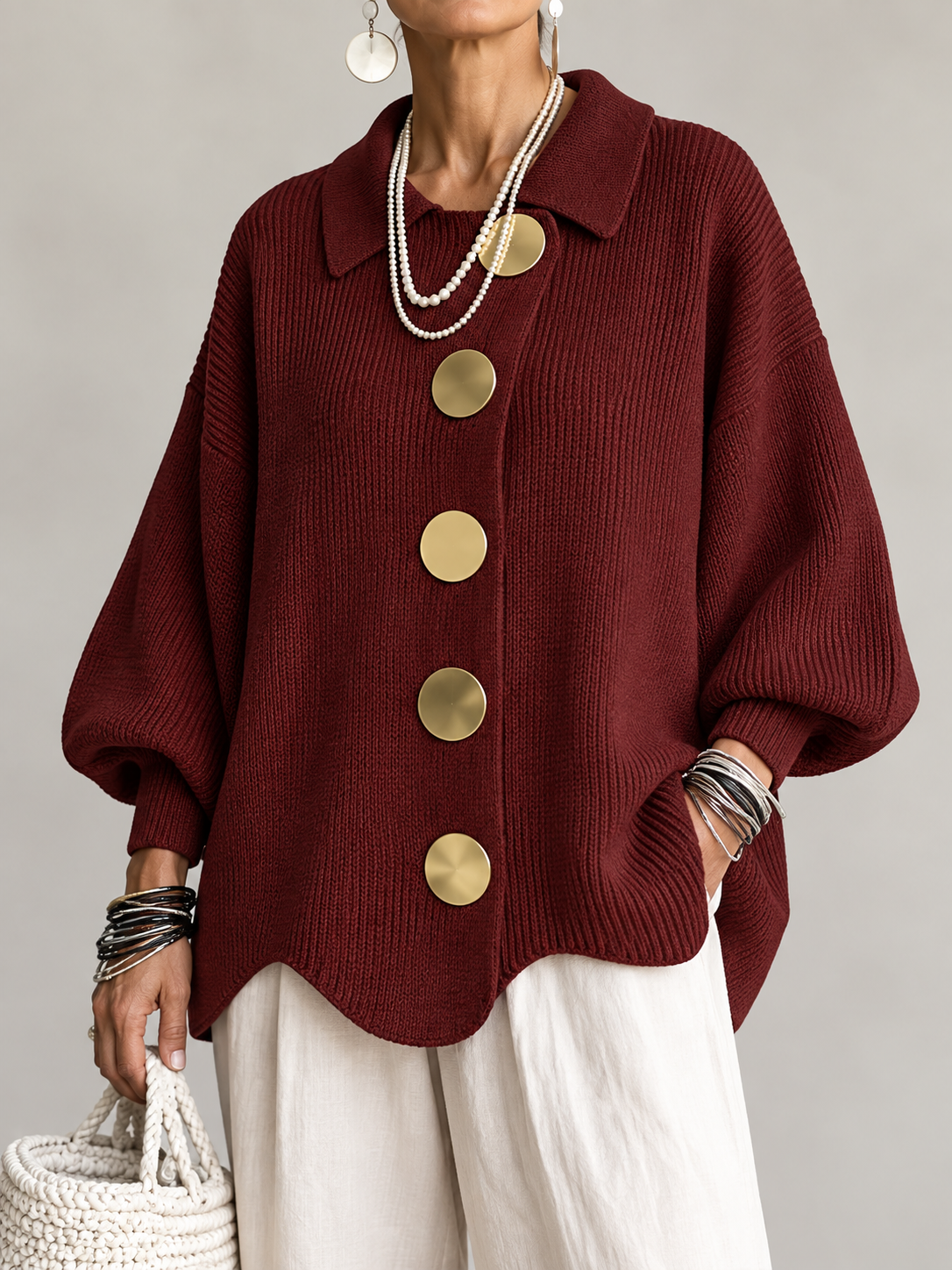 OVERSIZED LONG CARDIGAN FOR WOMEN