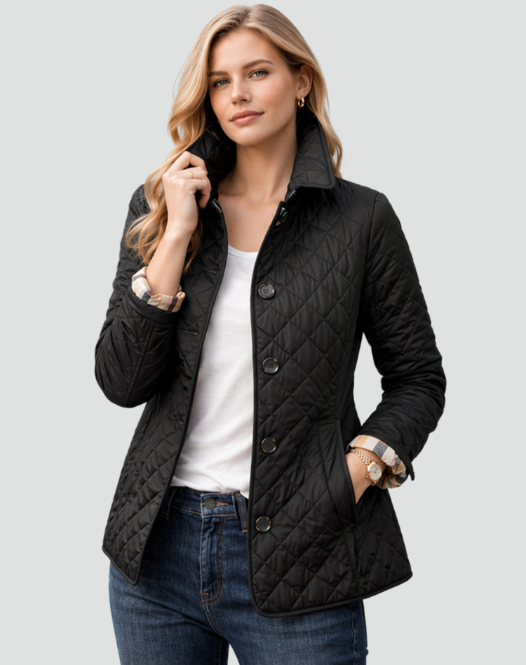 QUILTED BUTTON JACKET FOR WOMEN