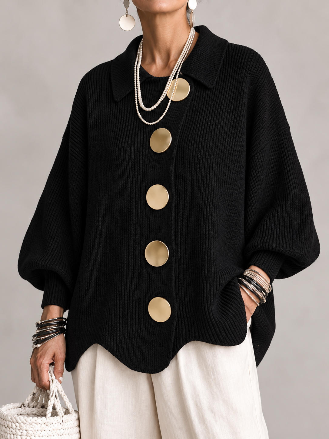 OVERSIZED LONG CARDIGAN FOR WOMEN