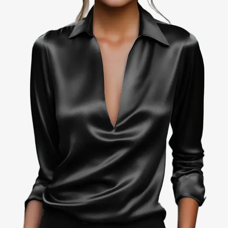 ELEGANT SATIN BLOUSE FOR WOMEN