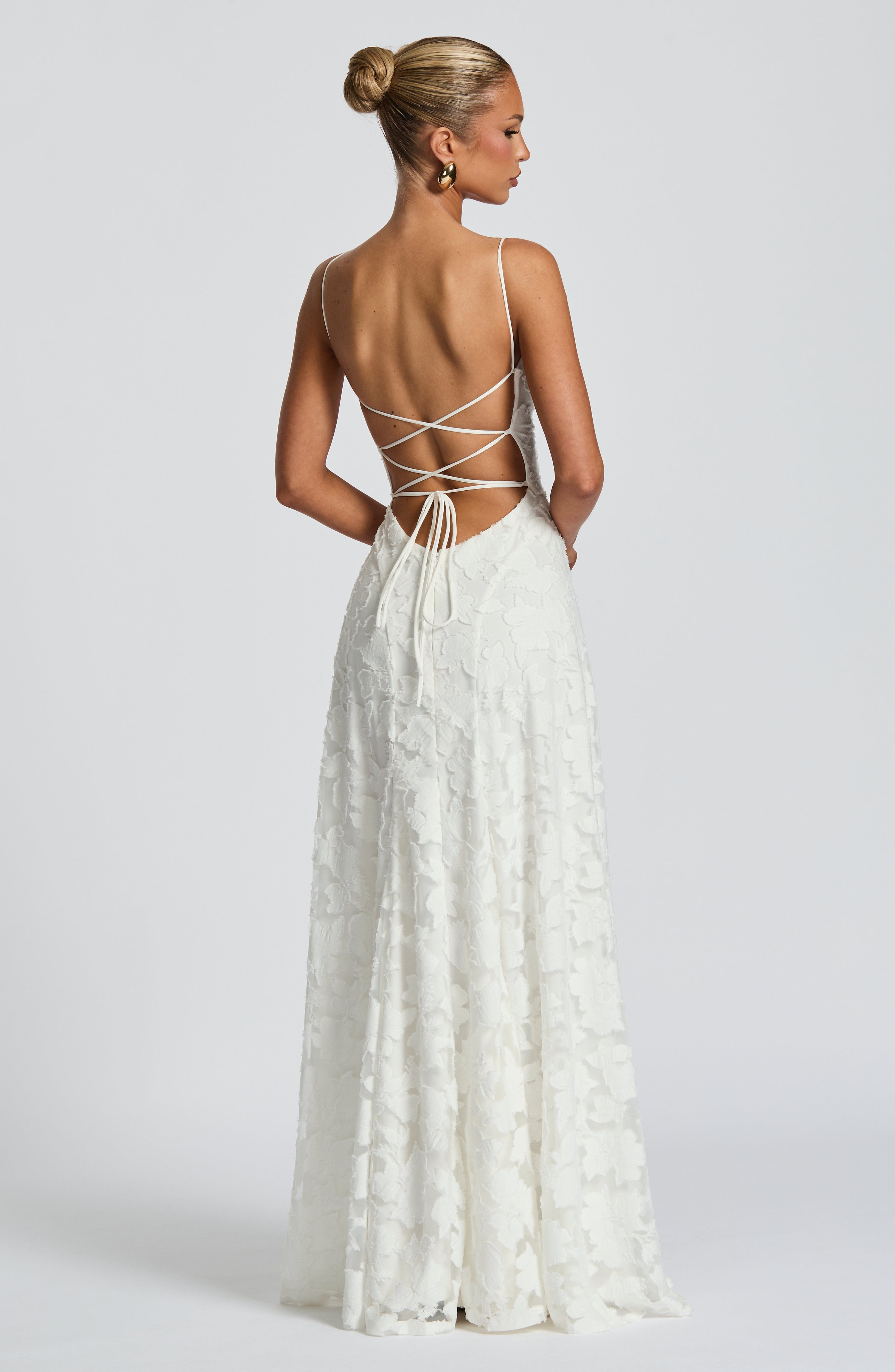 FLORAL COWL MAXI DRESS FOR WOMEN