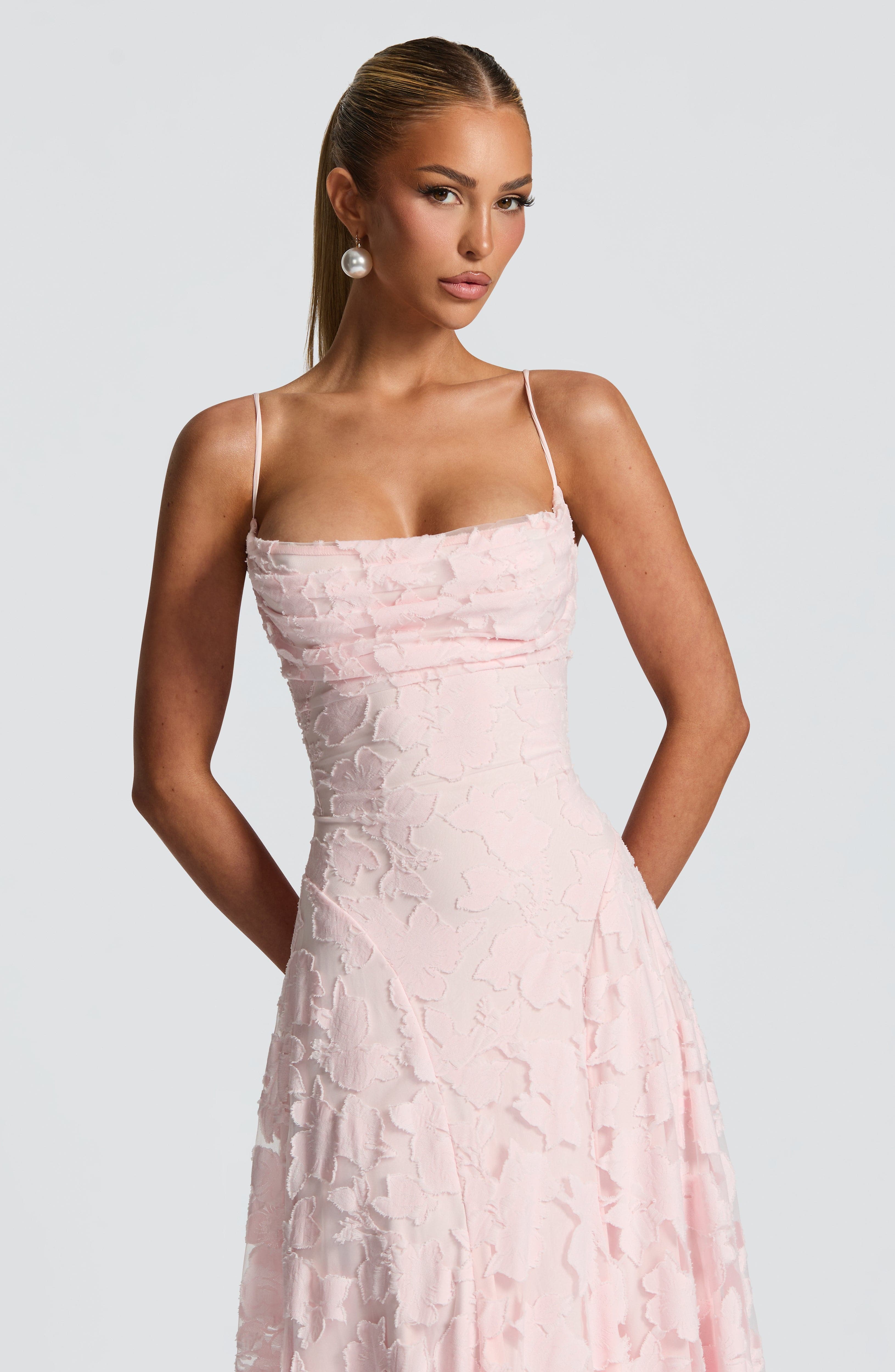 FLORAL COWL MAXI DRESS FOR WOMEN