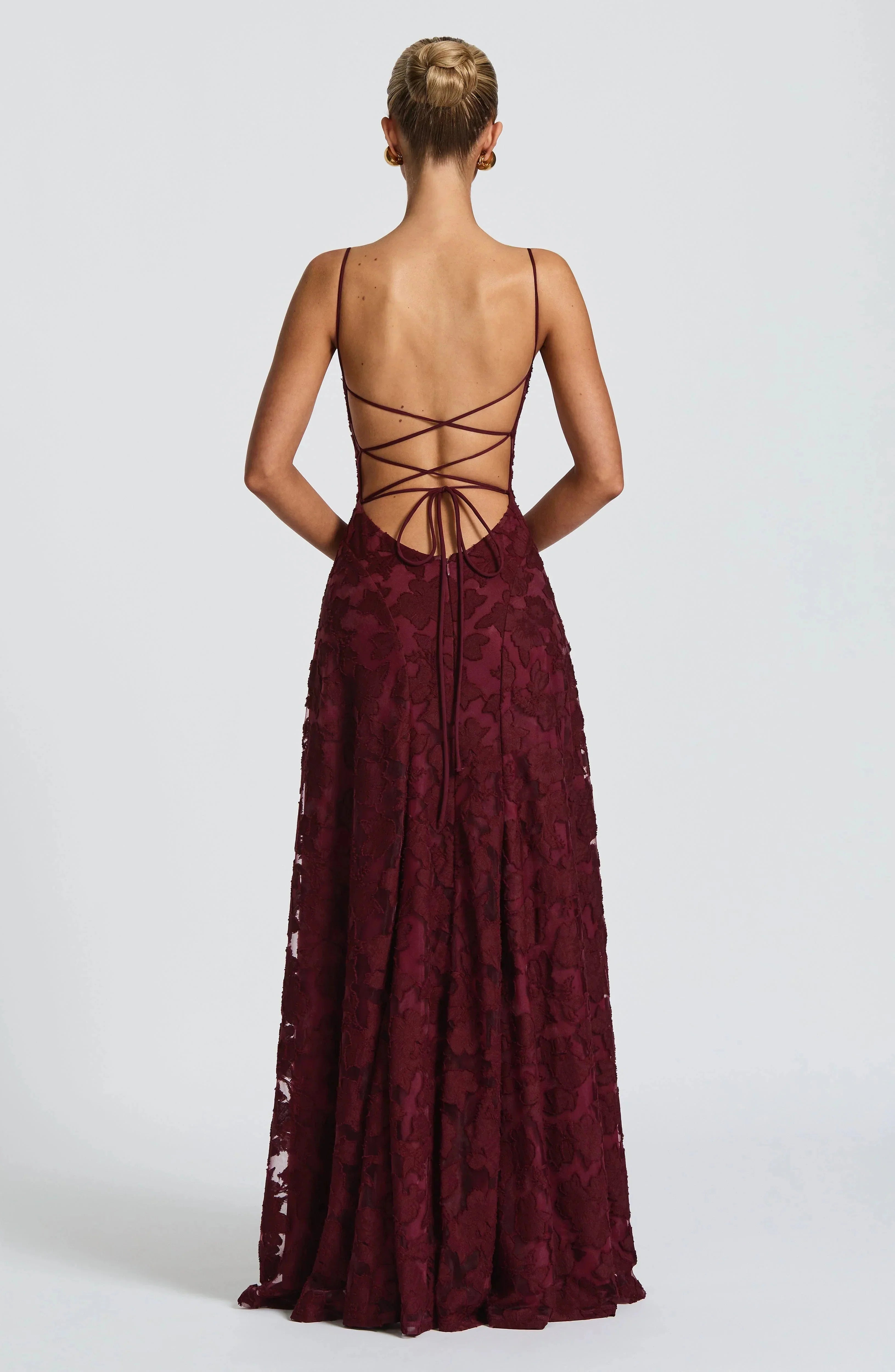 FLORAL COWL MAXI DRESS FOR WOMEN