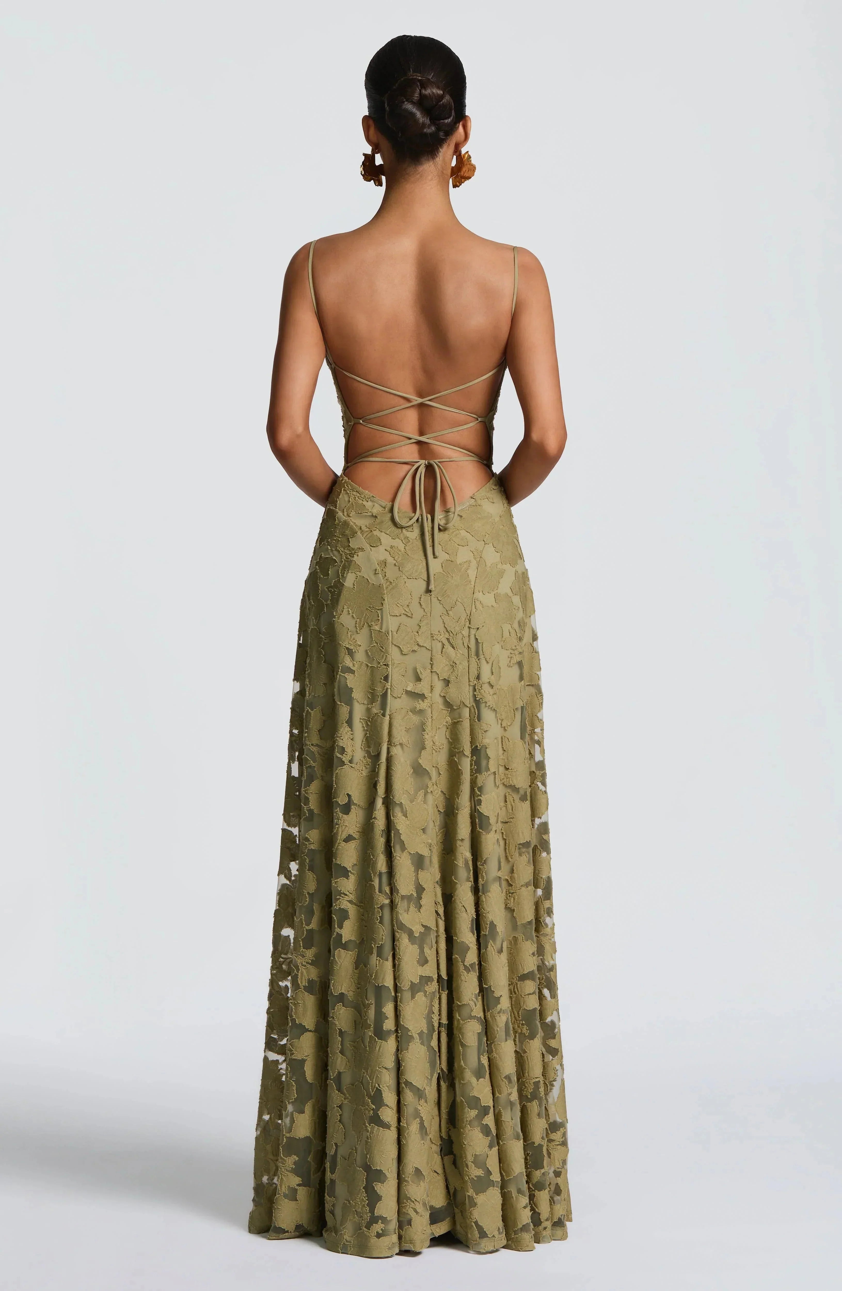 FLORAL COWL MAXI DRESS FOR WOMEN
