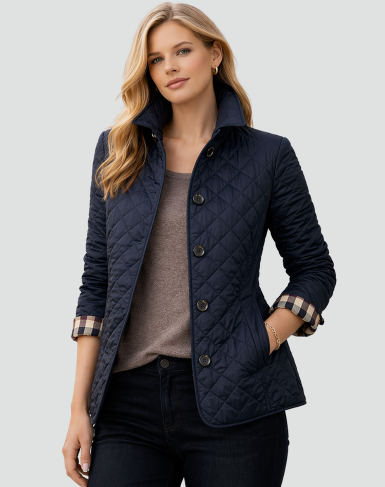 CLASSIC QUILTED BUTTON JACKET FOR WOMEN