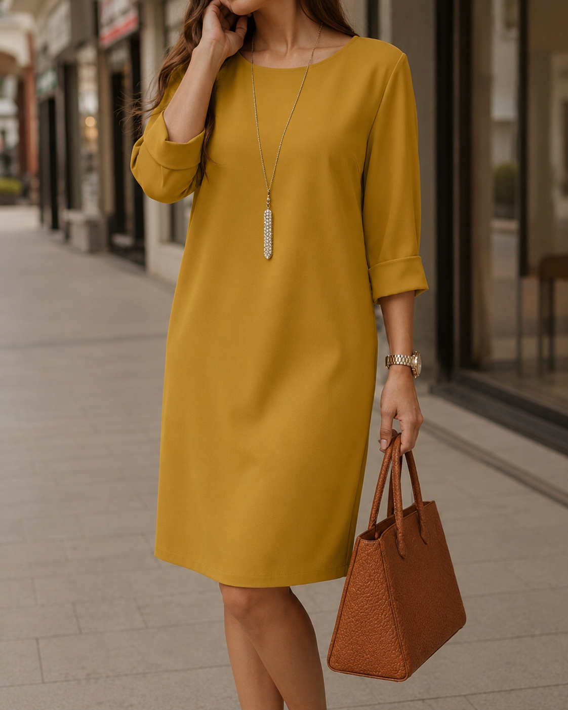 ELEGANT FLOWING MIDI DRESS FOR WOMEN