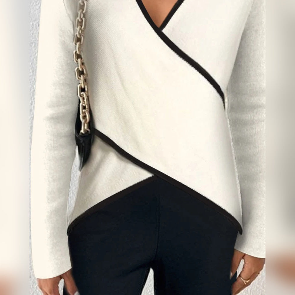 FITTED V-NECK SWEATER FOR WOMEN