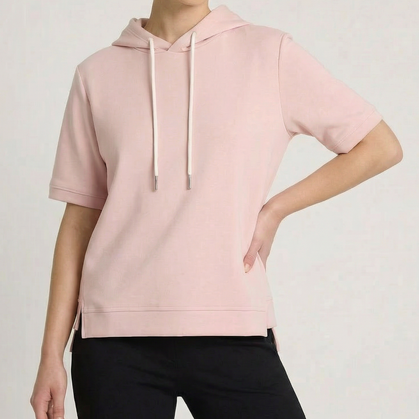 SHORT SLEEVE HOODIE FOR WOMEN