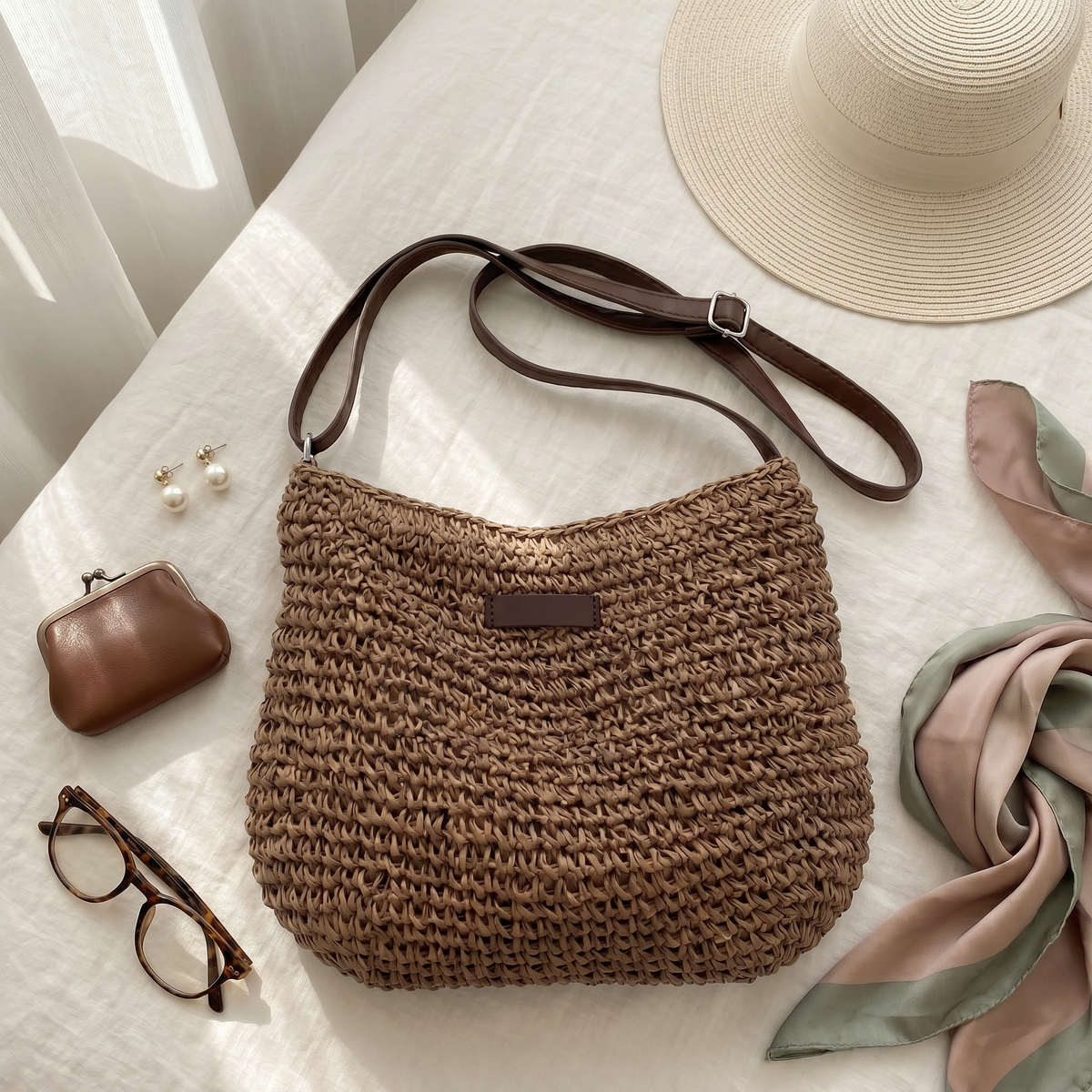 ADJUSTABLE SLIM CROSSBODY BAG FOR WOMEN