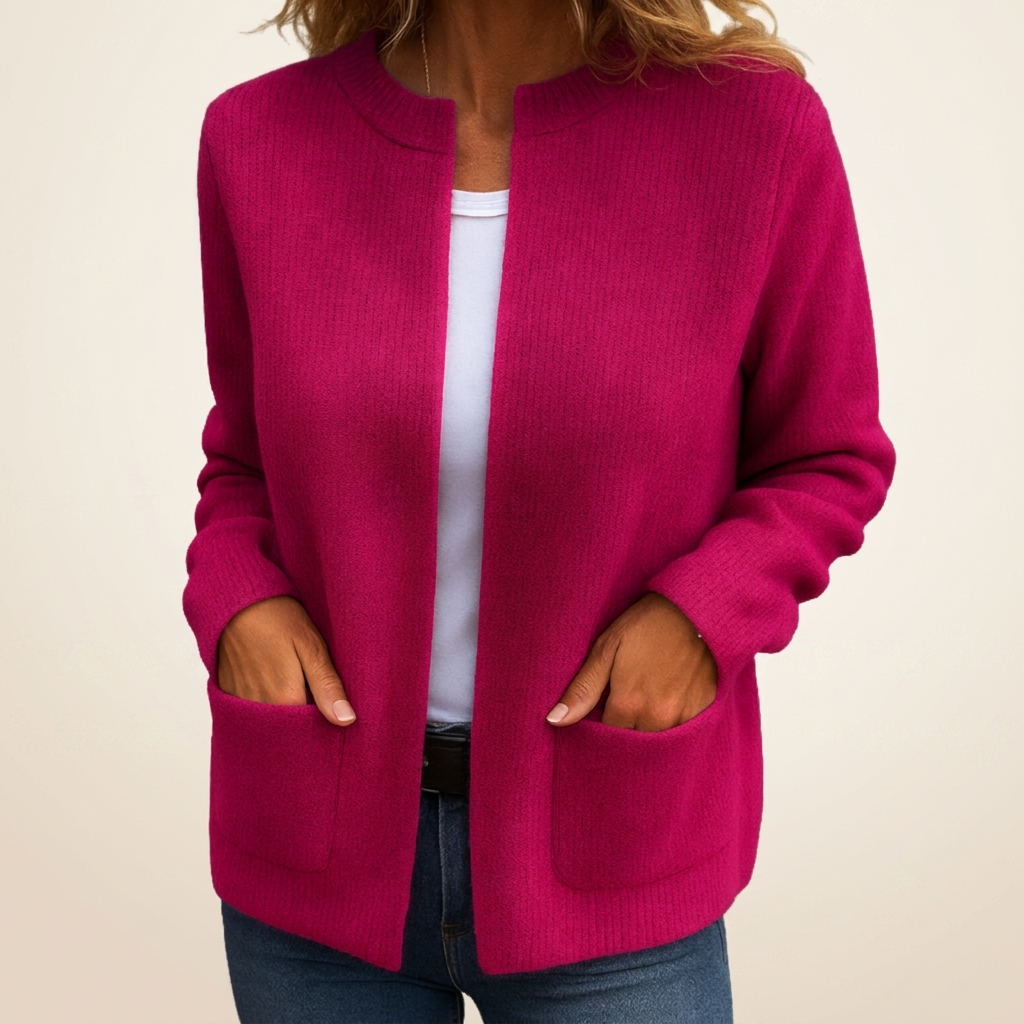 RELAXED ZIP CARDIGAN FOR WOMEN