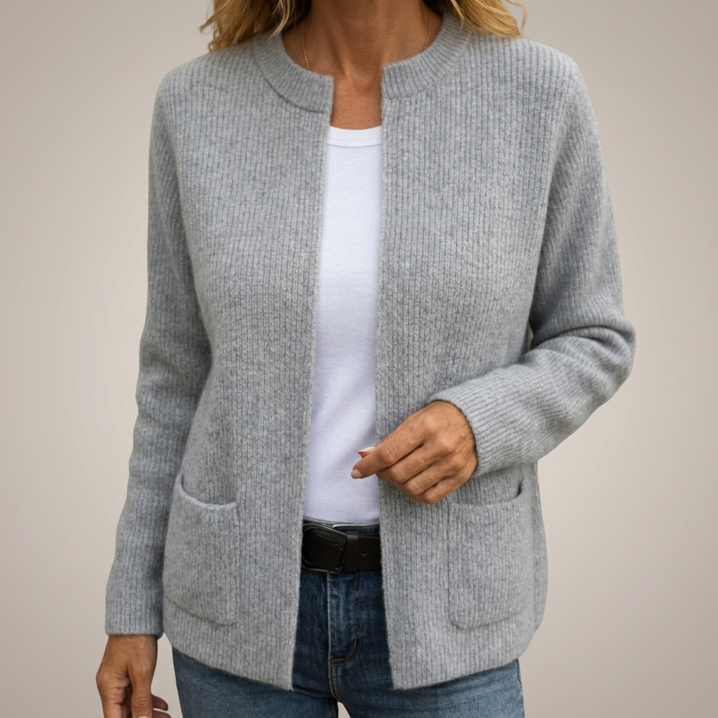 RELAXED ZIP CARDIGAN FOR WOMEN