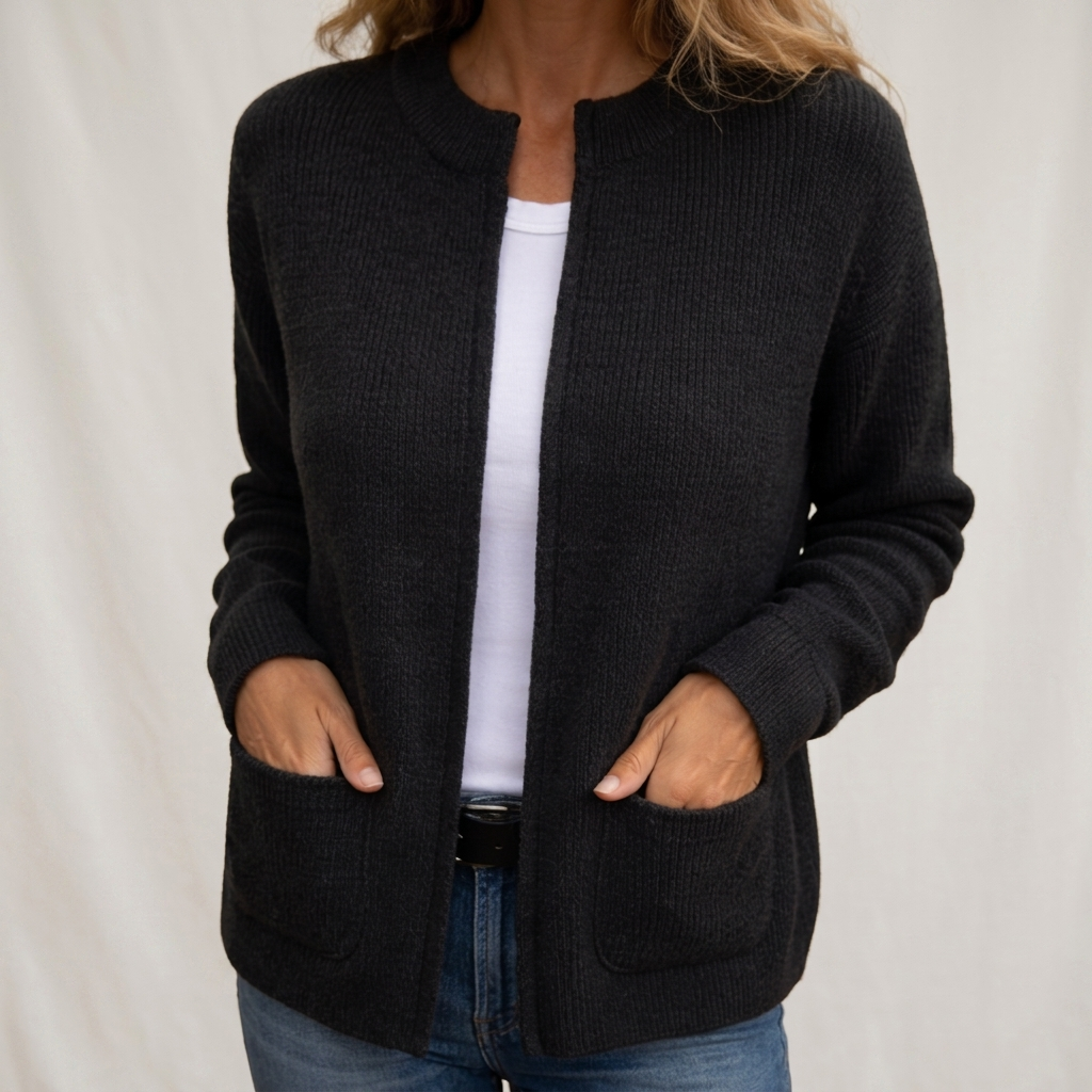 RELAXED ZIP CARDIGAN FOR WOMEN