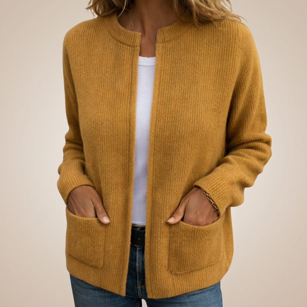 RELAXED ZIP CARDIGAN FOR WOMEN