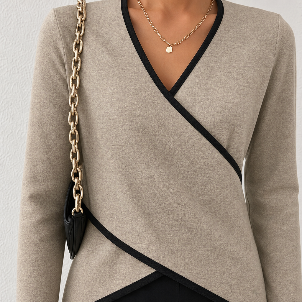 FITTED V-NECK SWEATER FOR WOMEN