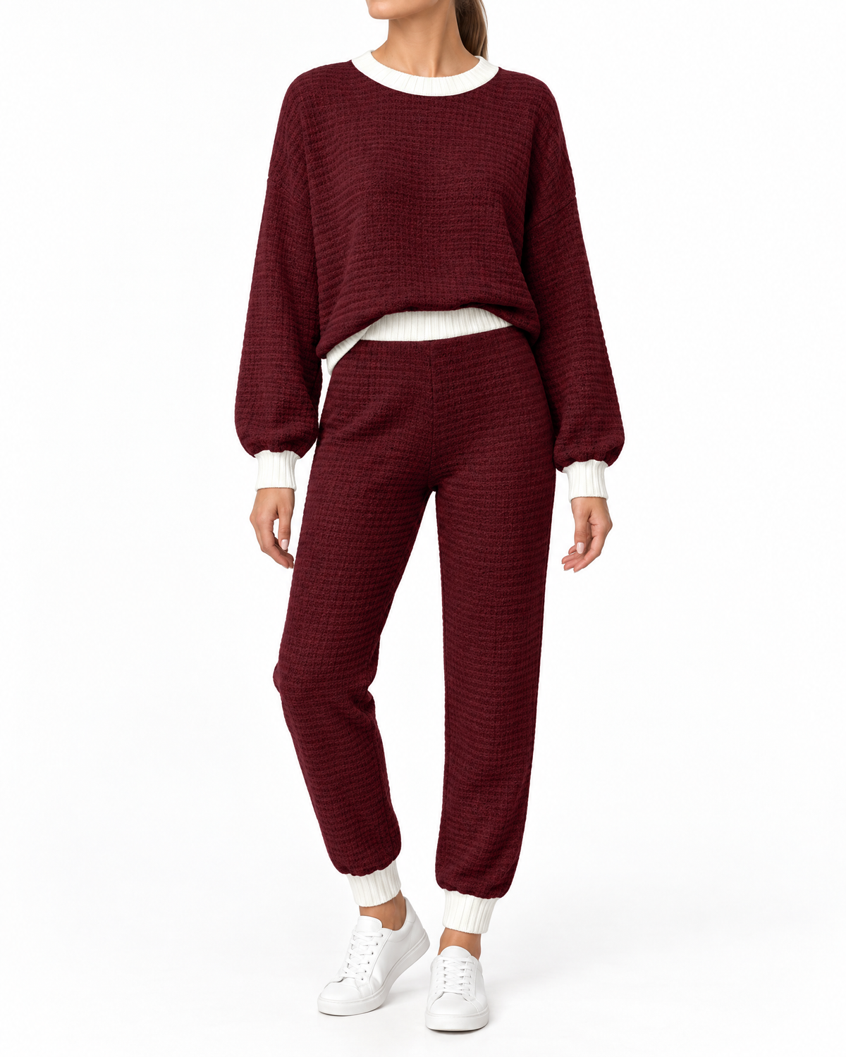 TEXTURED TWO-PIECE SET FOR WOMEN