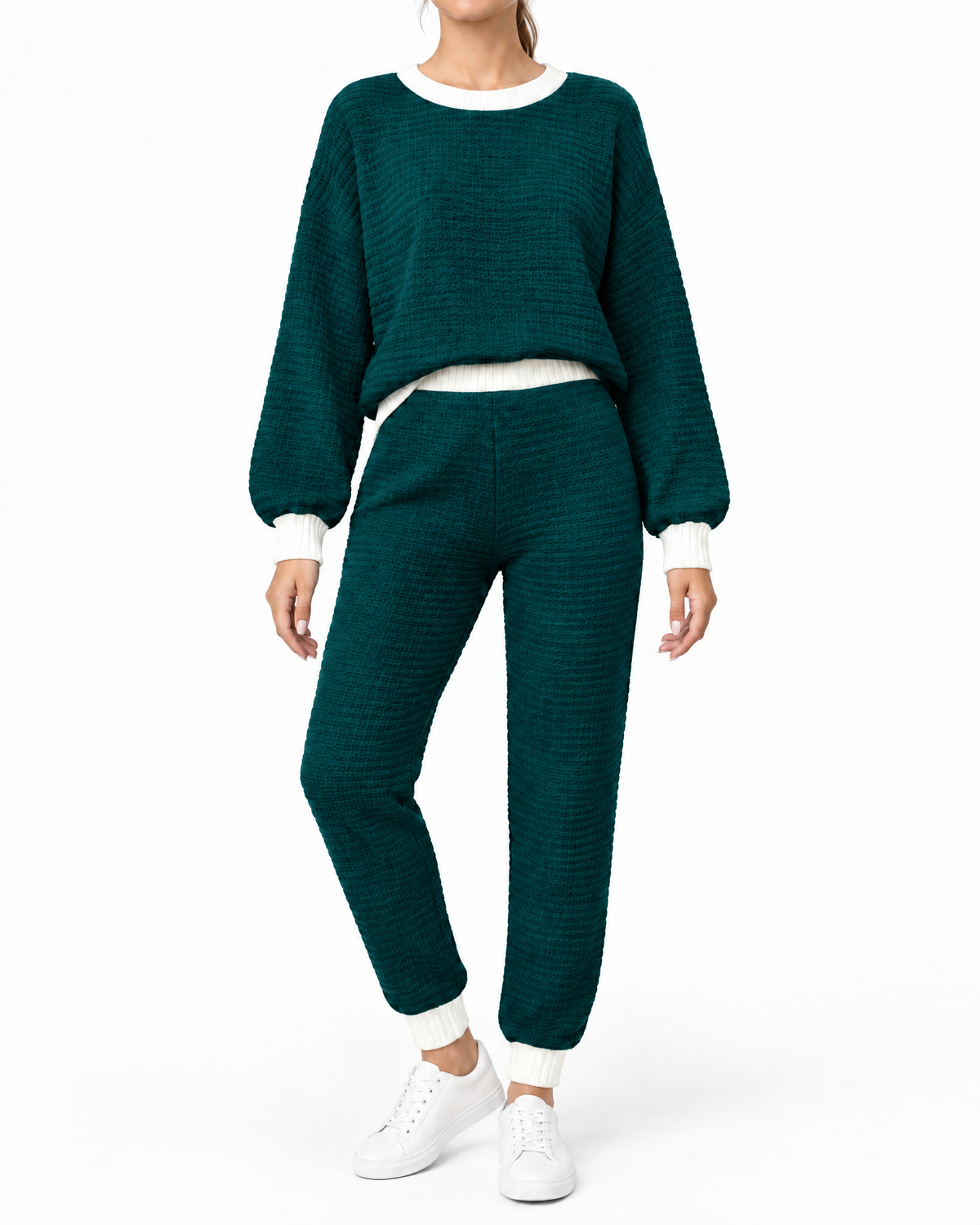 TEXTURED TWO-PIECE SET FOR WOMEN