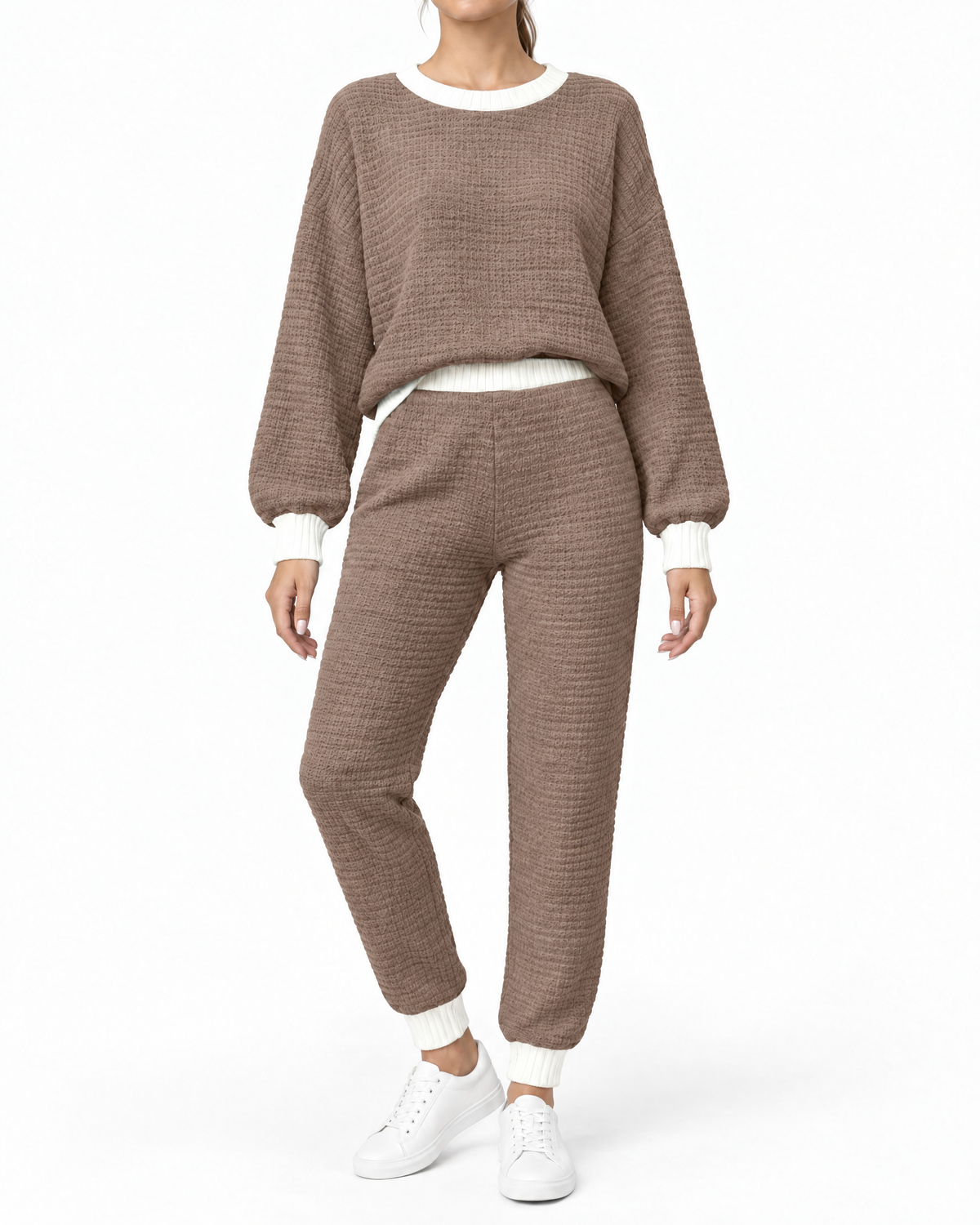TEXTURED TWO-PIECE SET FOR WOMEN