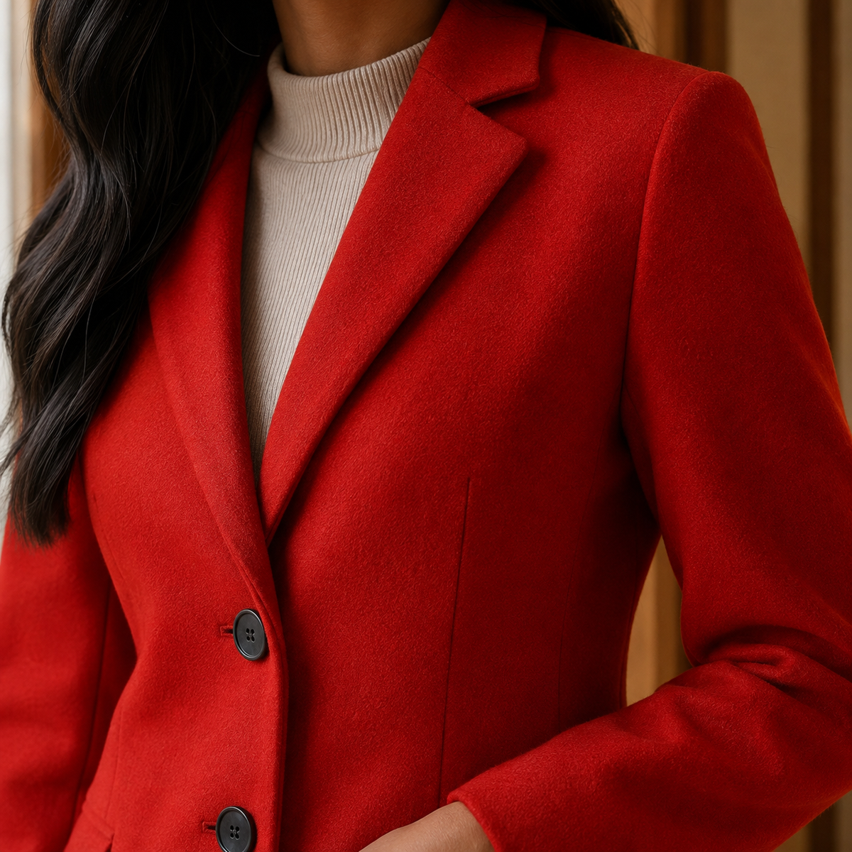 FITTED FLARED COAT FOR WOMEN