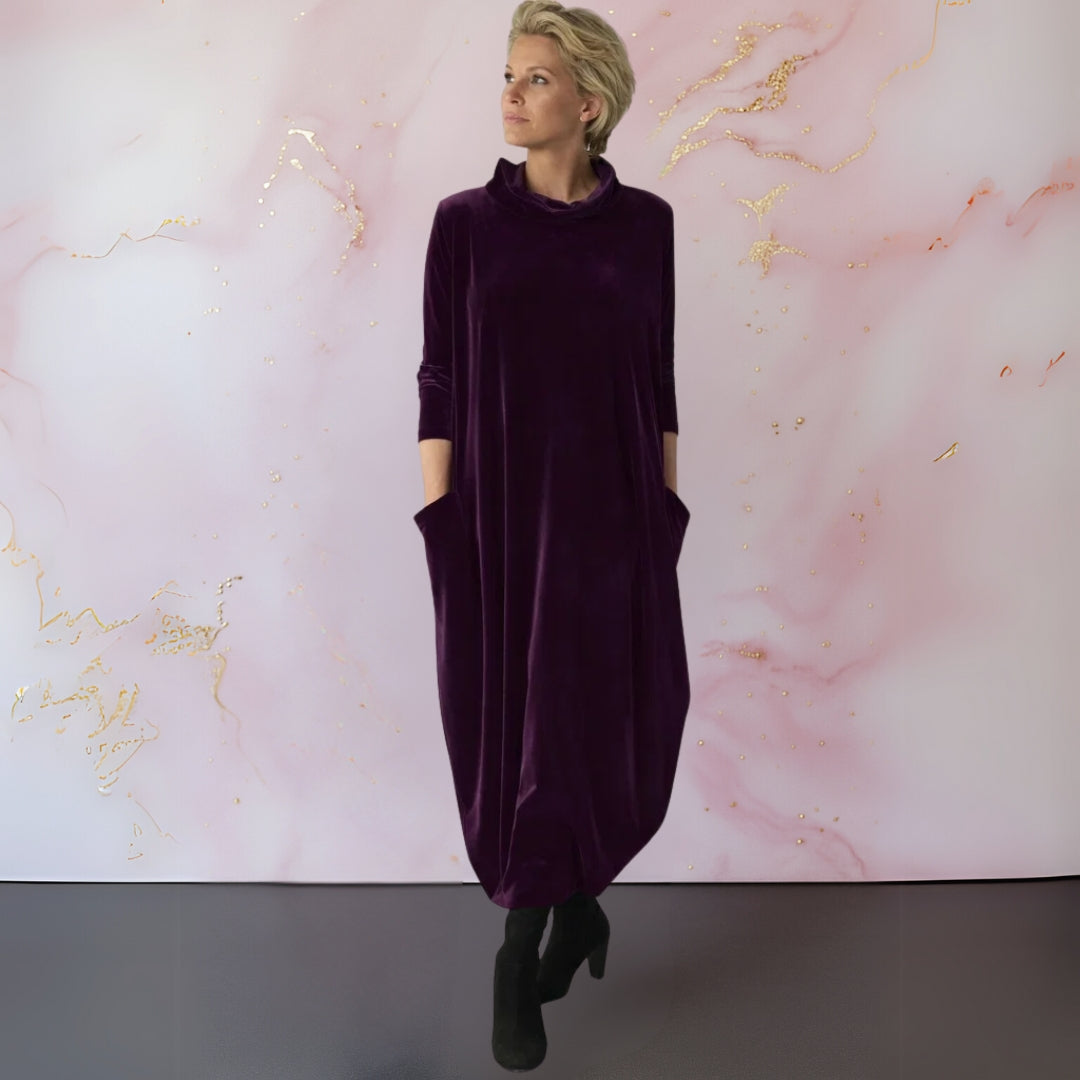 MAXI DRAPED DRESS FOR WOMEN