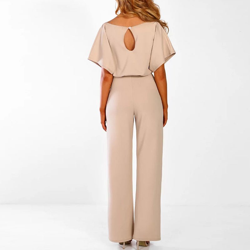 TIE-WAIST WIDE-LEG JUMPSUIT FOR WOMEN