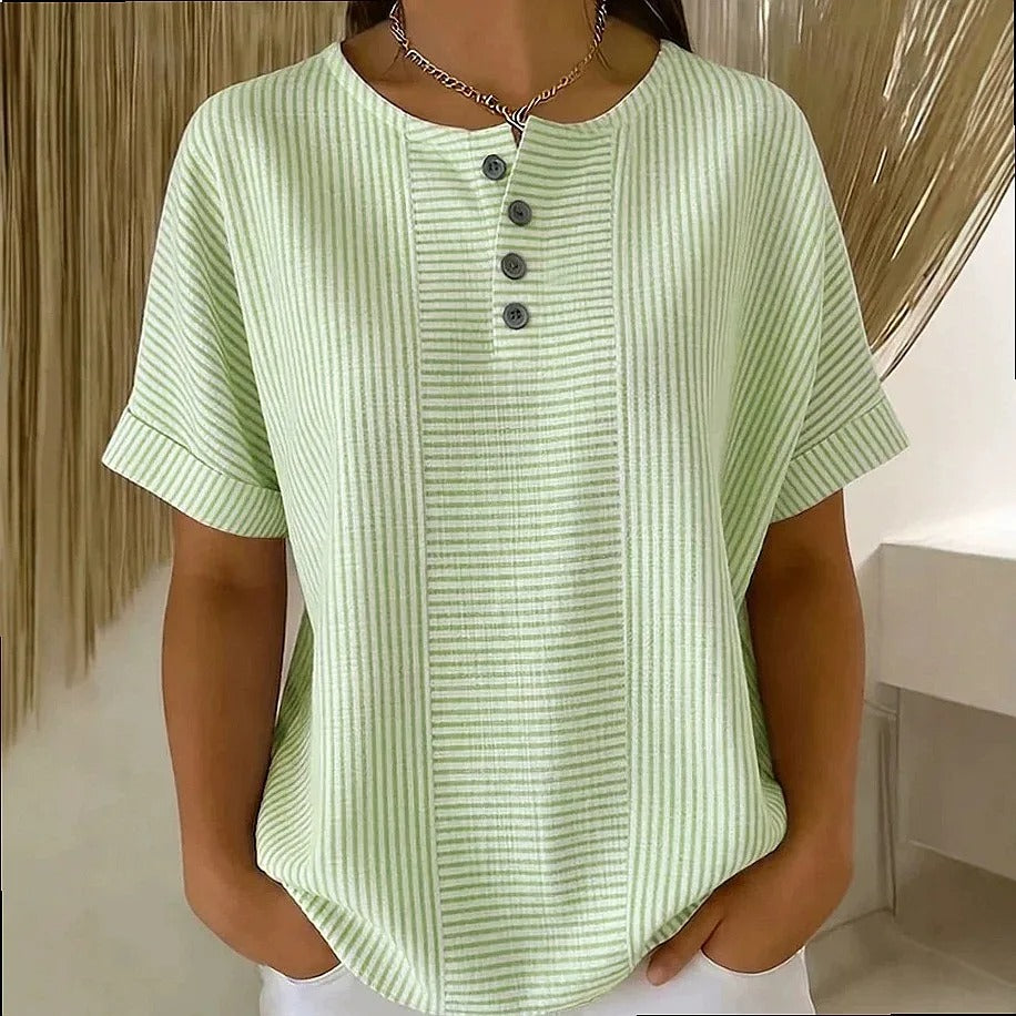 STRIPED SUMMER BLOUSE FOR WOMEN