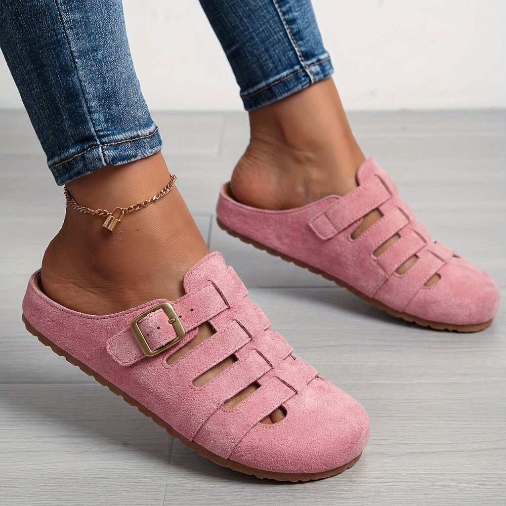 ADJUSTABLE OPEN-BACK MULES FOR WOMEN