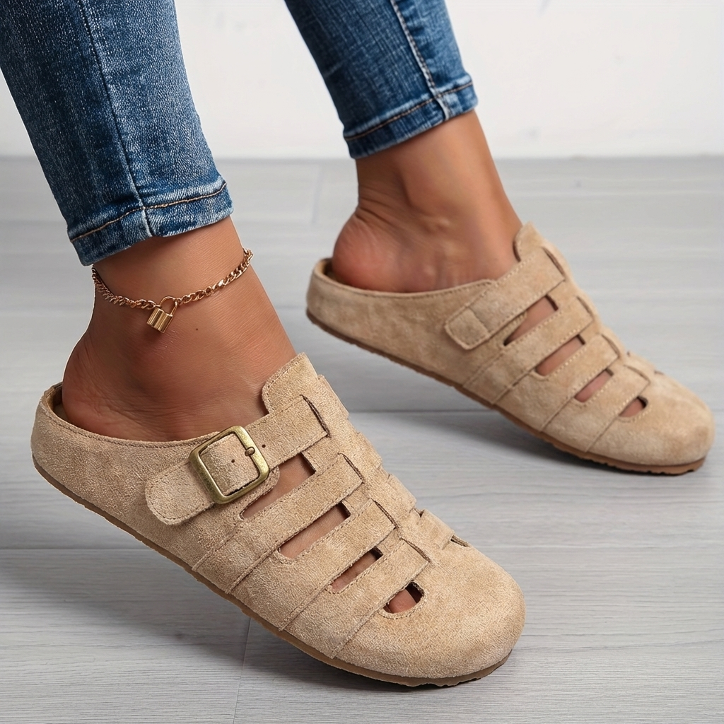 ADJUSTABLE OPEN-BACK MULES FOR WOMEN