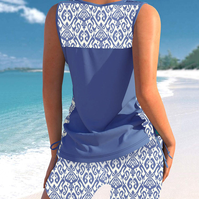 BOHO PRINT TANKINI SET FOR WOMEN
