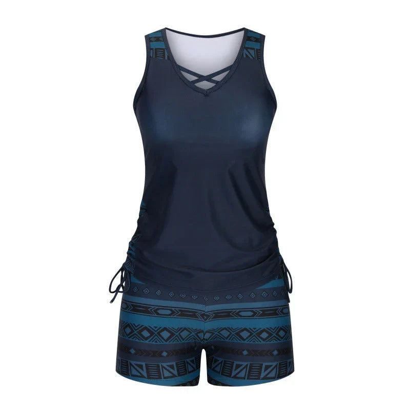 BOHO PRINT TANKINI SET FOR WOMEN