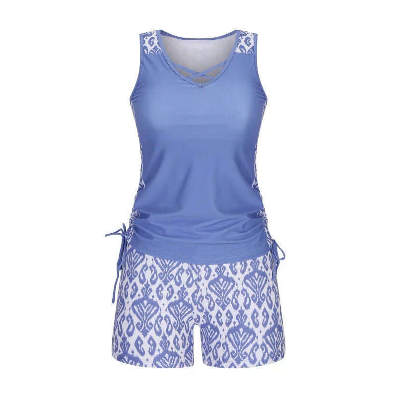 BOHO PRINT TANKINI SET FOR WOMEN