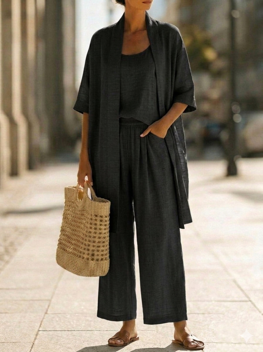 COTTON LINEN 3 PIECE SET FOR WOMEN