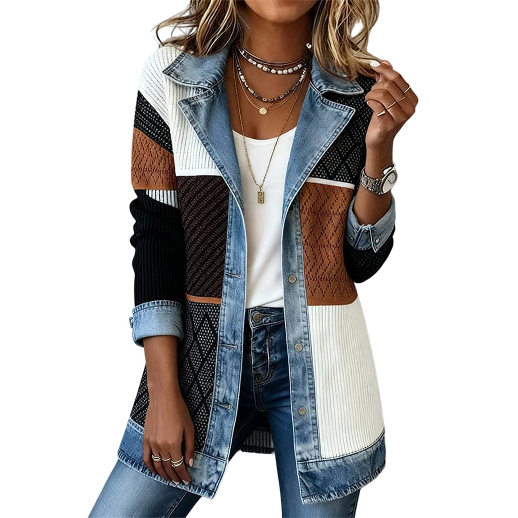 TEXTURED RIBBED COAT FOR WOMEN