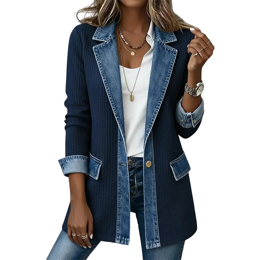 TEXTURED RIBBED COAT FOR WOMEN