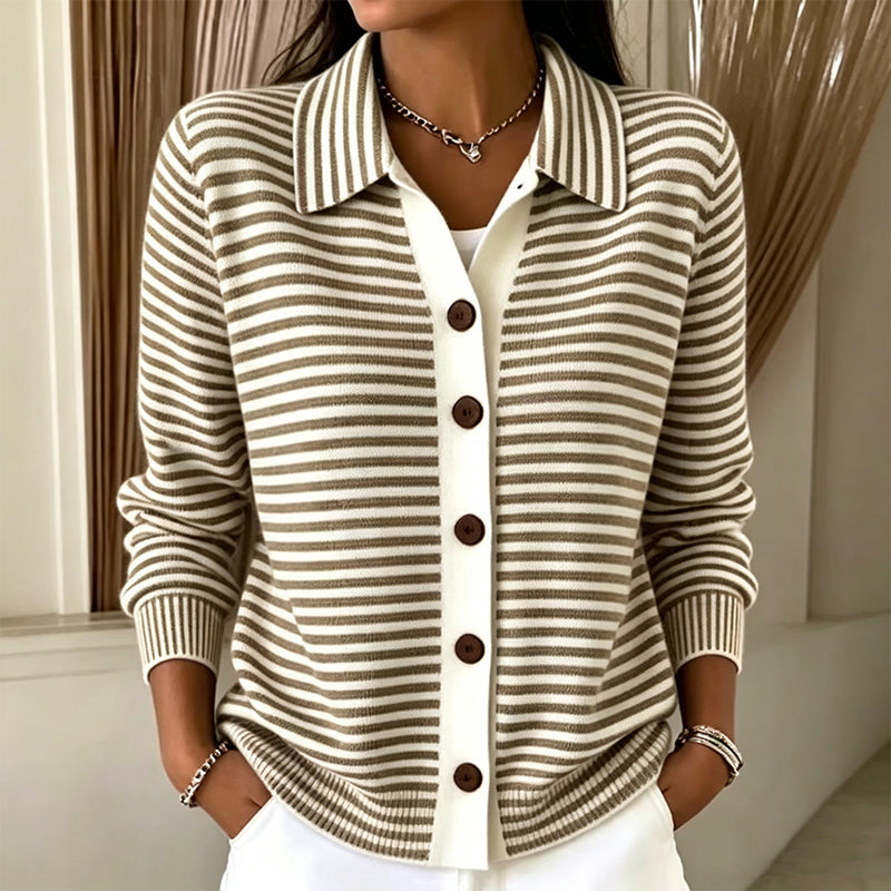 STRIPED CARDIGAN FOR WOMEN