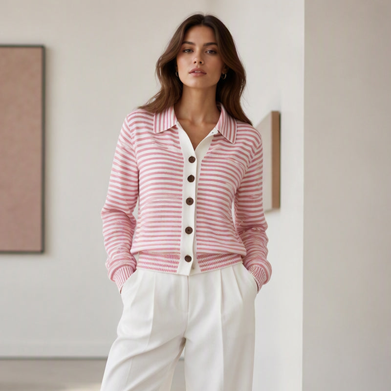 STRIPED CARDIGAN FOR WOMEN