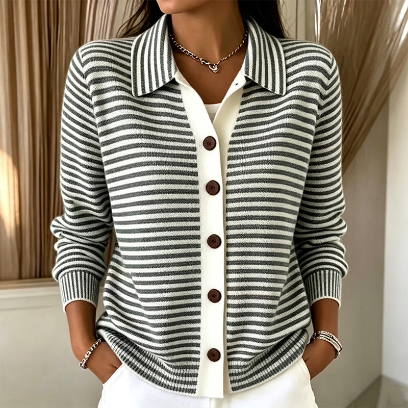 STRIPED CARDIGAN FOR WOMEN
