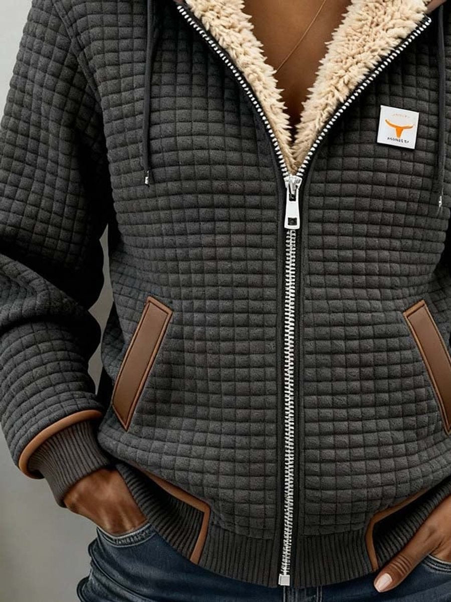 QUILTED HOODED PUFFER JACKET FOR WOMEN